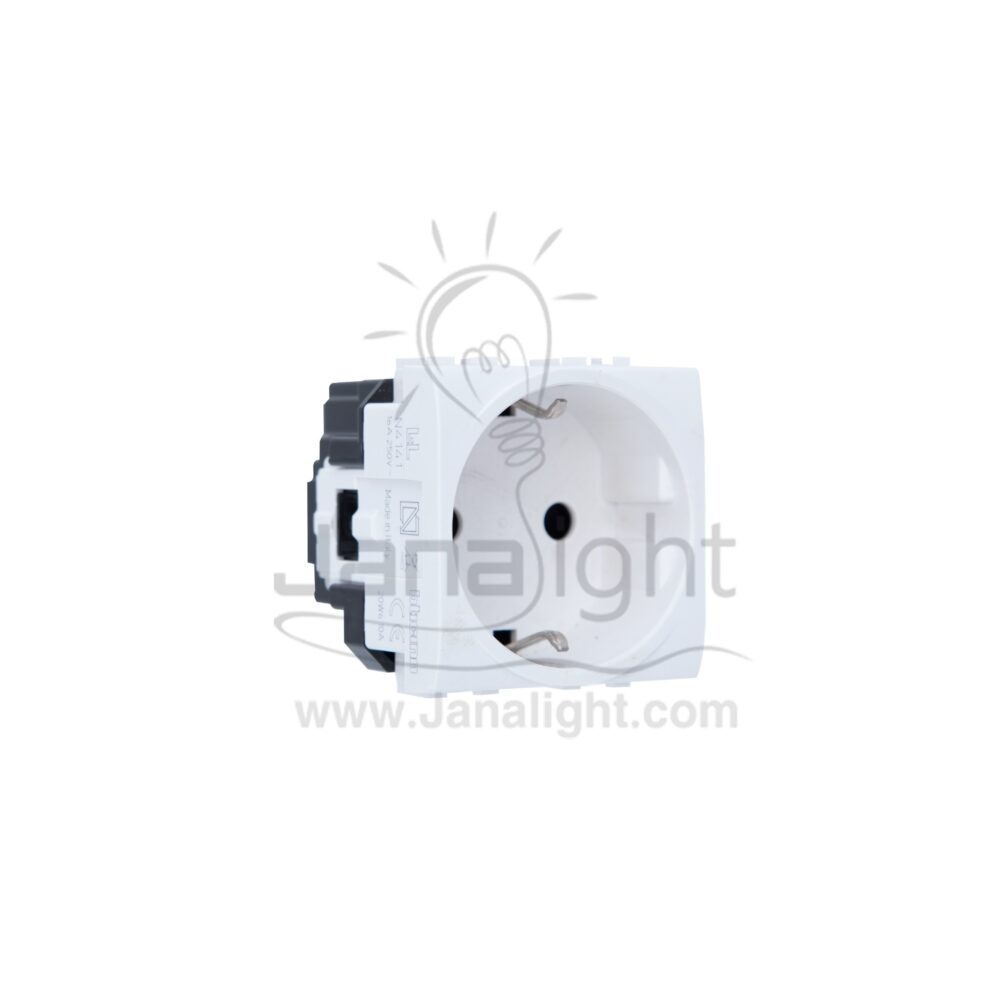 بريزة مجوفة بتشينو ليفينج bticino livinglight white schuko german socket